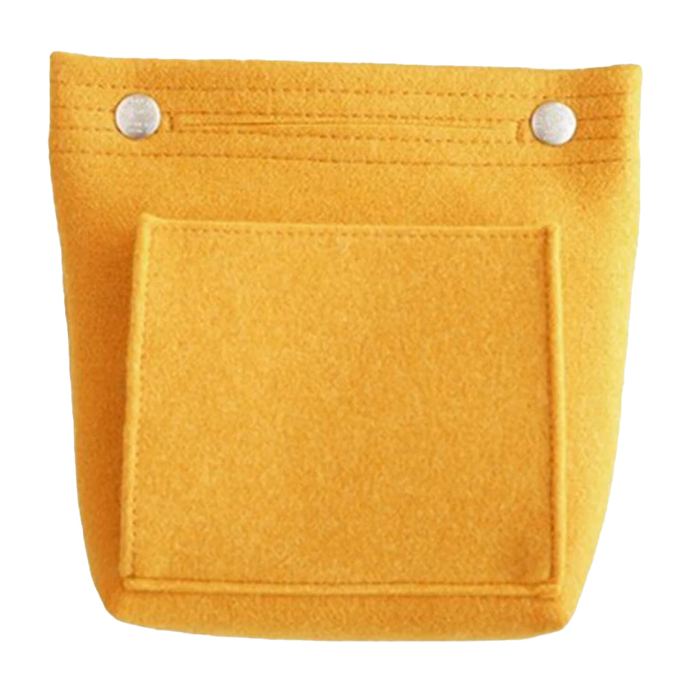 Women Organizer Bag Purse Insert Bag Felt Multi Pocket Travel Insert Organizer Handbag -Yellow