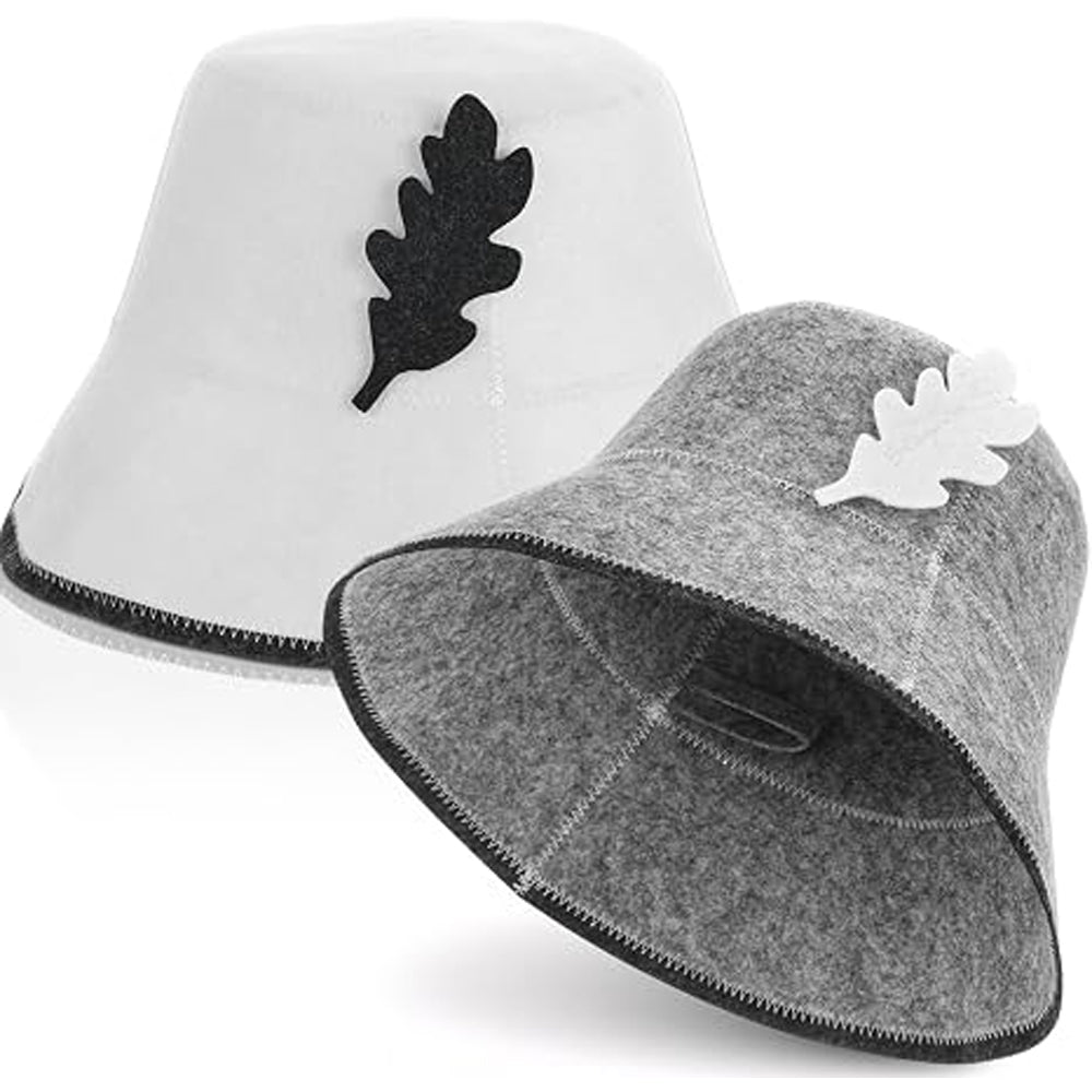 2Pcs Felt Sauna Hat