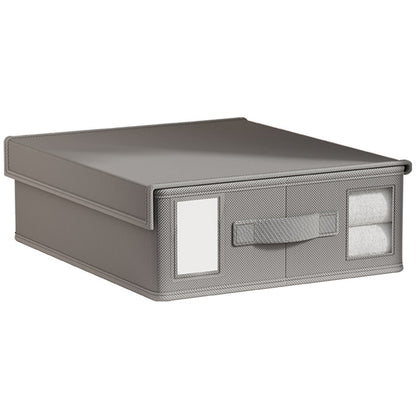 Foldable Bed Sheet Organizer Non-woven Closet Organizers with Clear Window Style 2