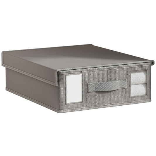 Foldable Bed Sheet Organizer Non-woven Closet Organizers with Clear Window Style 2