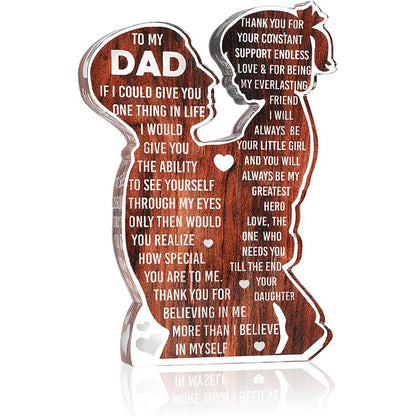 Father Day Acrylic Standing Sign Desk Decoration Plaque