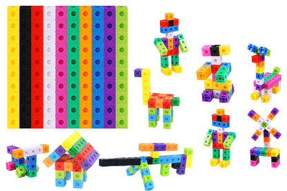 100Pcs Math Cubes Numberblocks for Early Math and Construction Educational Toy