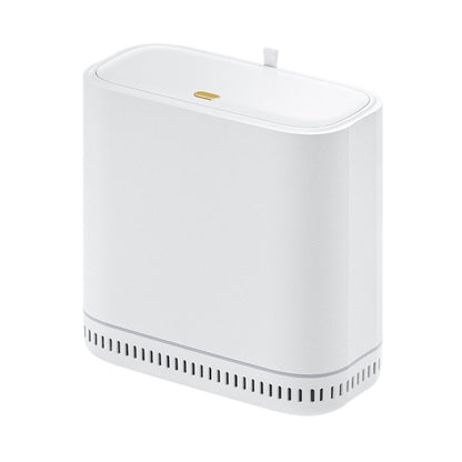 Household Adsorption Trash Can with Lid for Bathroom - White
