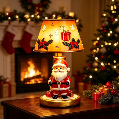 Christmas Table Lamp Vintage Resin Desk Light - Santa