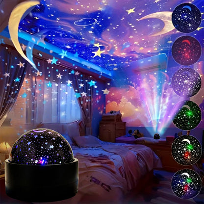 2-in-1 Projection Light Christmas RGB Light with Music Sync - Moon