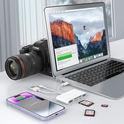5-in-1 Memory Card Reader USB OTG Adapter SD Card Reader for iPhone iPad