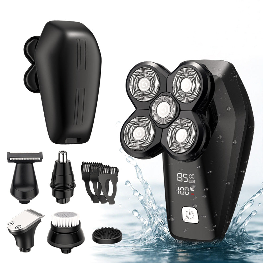 Head Shaver for Bald Men 6-in-1 Electric Waterproof Grooming Kit