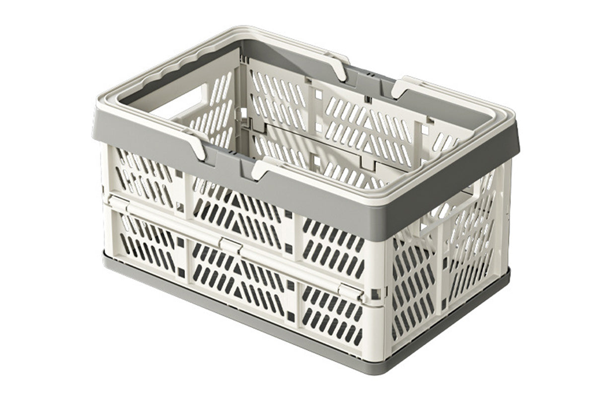 Portable Foldable Storage Basket-Grey