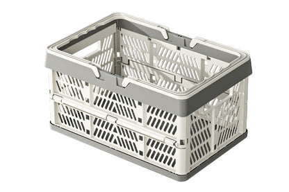 Portable Foldable Storage Basket-Grey