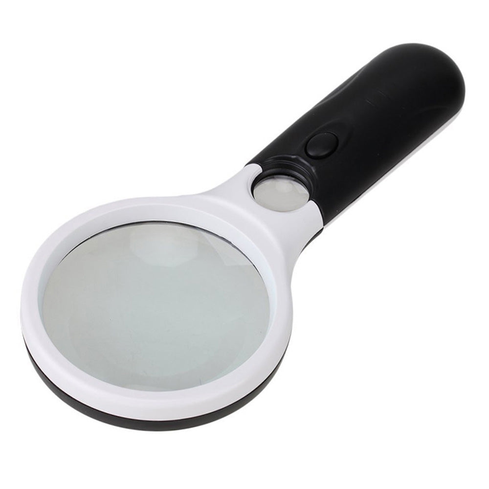 Double Lens Magnifying Glass with Light Handheld Loupe for Reading