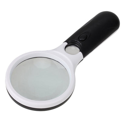 Double Lens Magnifying Glass with Light Handheld Loupe for Reading
