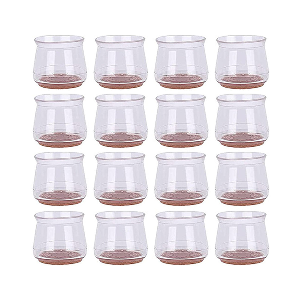 Set of 16Pcs Silicon Chair Leg Covers Hardwood Furniture Foot Protector