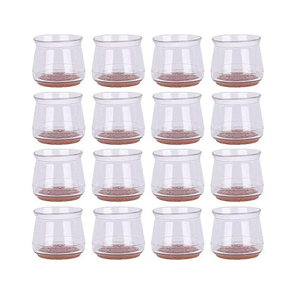 Set of 16Pcs Silicon Chair Leg Covers Hardwood Furniture Foot Protector