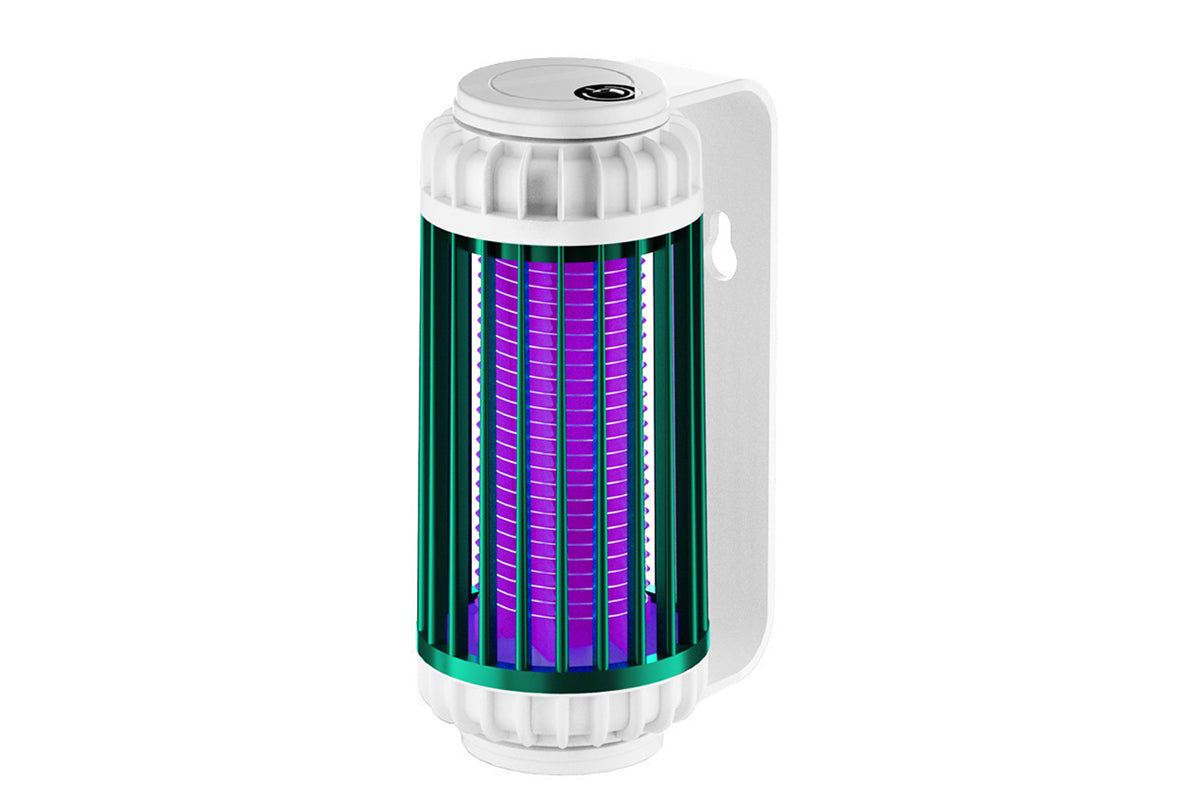 Electric Mosquito Killer Lamp Portable  USB Rechargeable Mosquito Zapper Fly Trap LED Night Light-Green