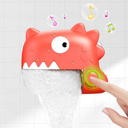 Automatic Bubble Machine Musical Dinosaur Bath Toy Red