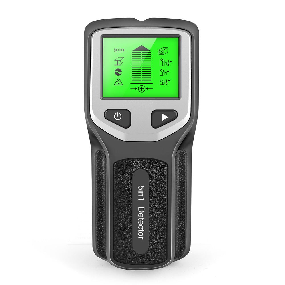 5 in 1 Stud Finder Wall Scanner with 5 Modes and LCD Display - Black