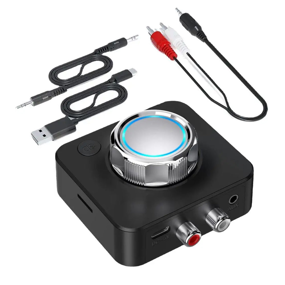 Bluetooth 5.0 Audio Receiver Wireless Stereo Adapter with 3.5mm AUX RCA Cable TF Card Slot