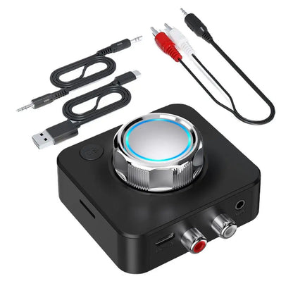 Bluetooth 5.0 Audio Receiver Wireless Stereo Adapter with 3.5mm AUX RCA Cable TF Card Slot