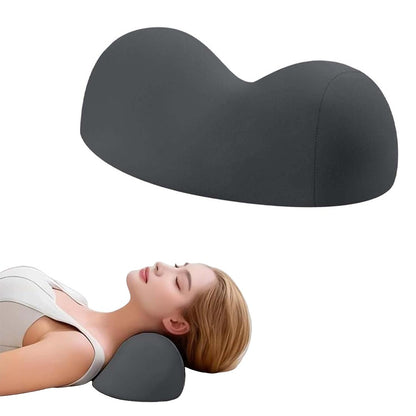 Small Neck Stretcher Pillow Soft Cervical Traction Neck Pillow for Tension Muscle-Black
