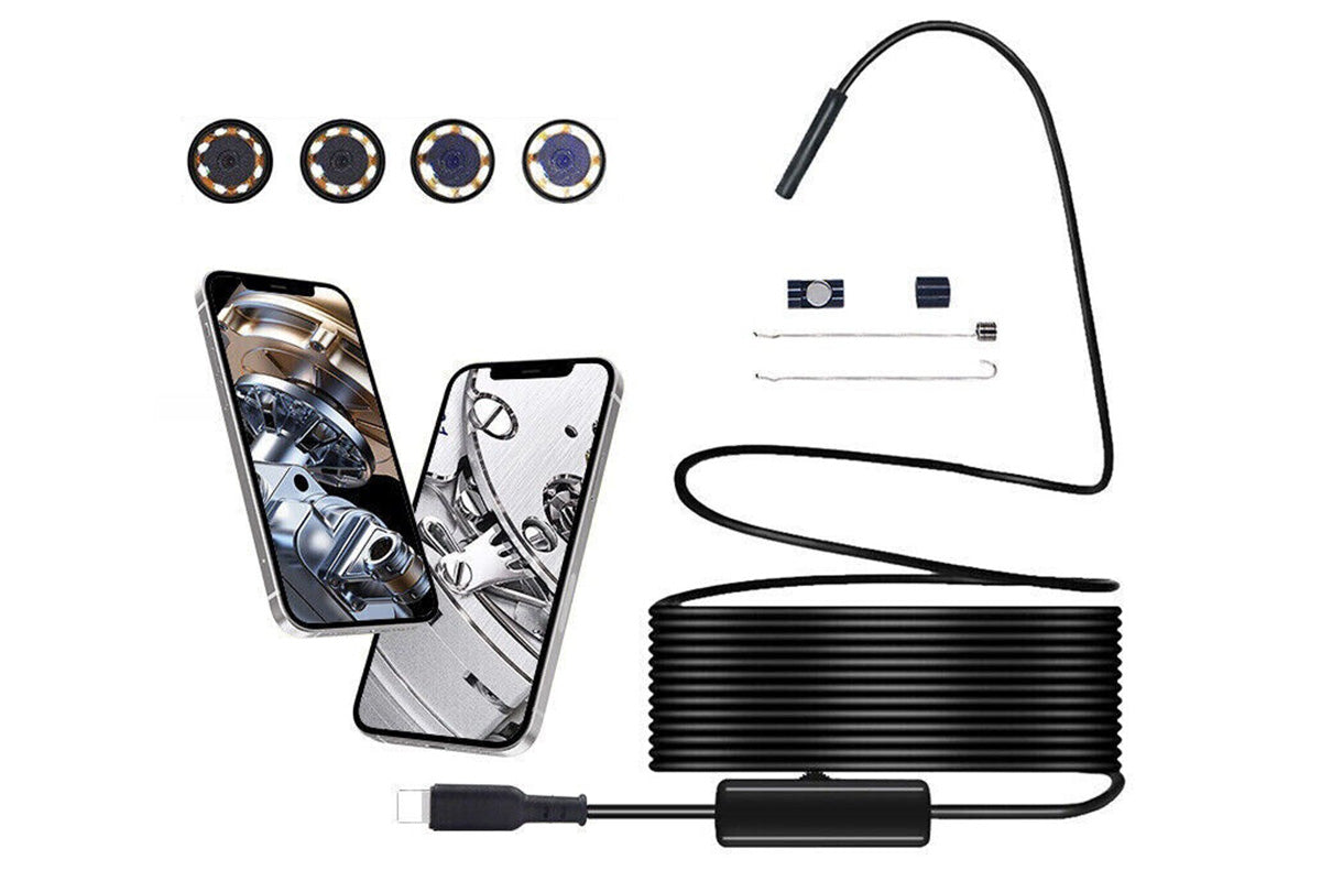 Direct Plug To iPhone iOS Borescope Endoscope Inspection Camera Water-Resistant Cable