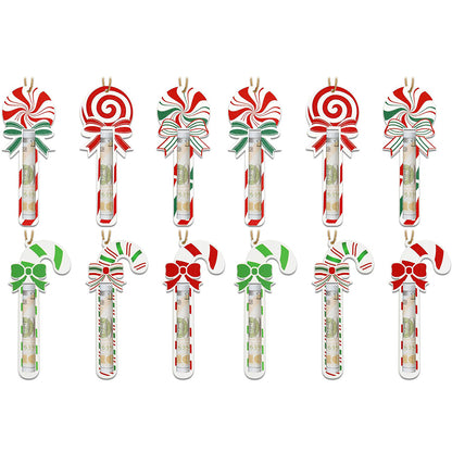 12Pcs Christmas Money Holder Ornaments Xmas Tree Hanging Cash Holder