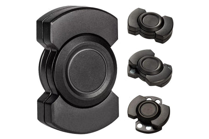3-in-1 Fidget Spinner Slider and Clicker Stress Relief Toy for Little Ones and Adults-Black