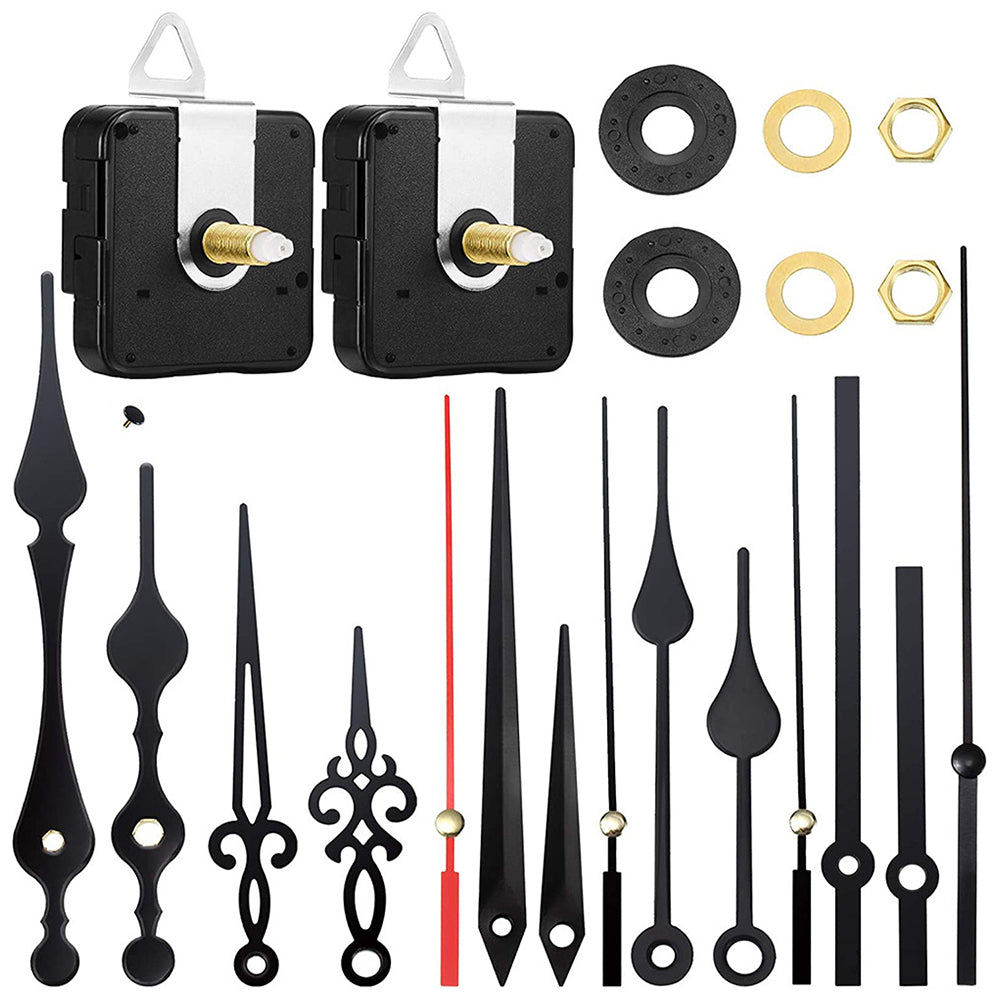 Replacement Quartz Clock Movement Kit Mechanism Motor and Metal Hands Fittings Style 1