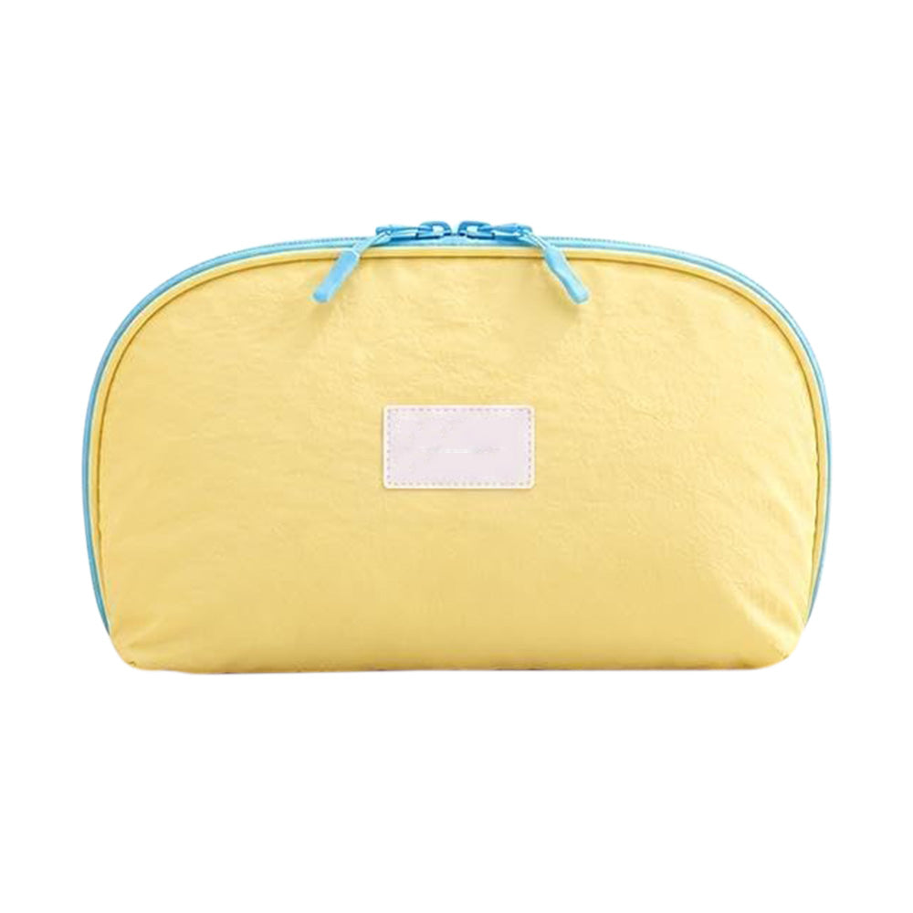 3-in-1 Clam-Shaped Underwear Bra Panty and Sock Travel Storage Bag - Yellow