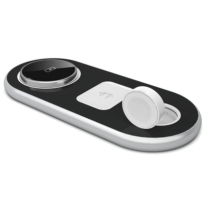 3-in-1 Wireless Charging Station for Wireless Charging Apple Devices Foldable Charger Dock Black