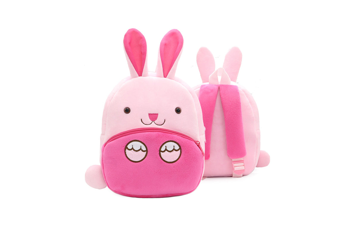 Cute Plush Little Girls Boys Animal Backpacks-Pink