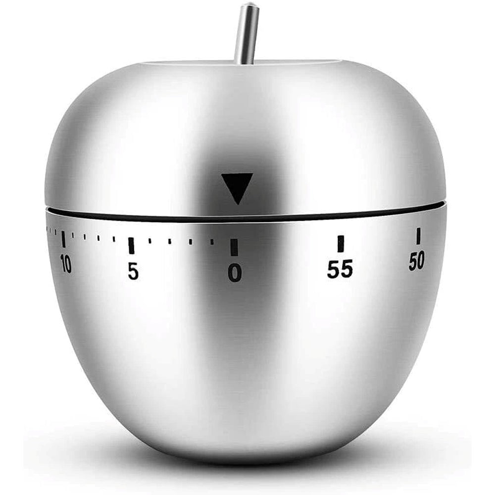 Stainless Steel Kitchen Timer Mechanical Apple Timer