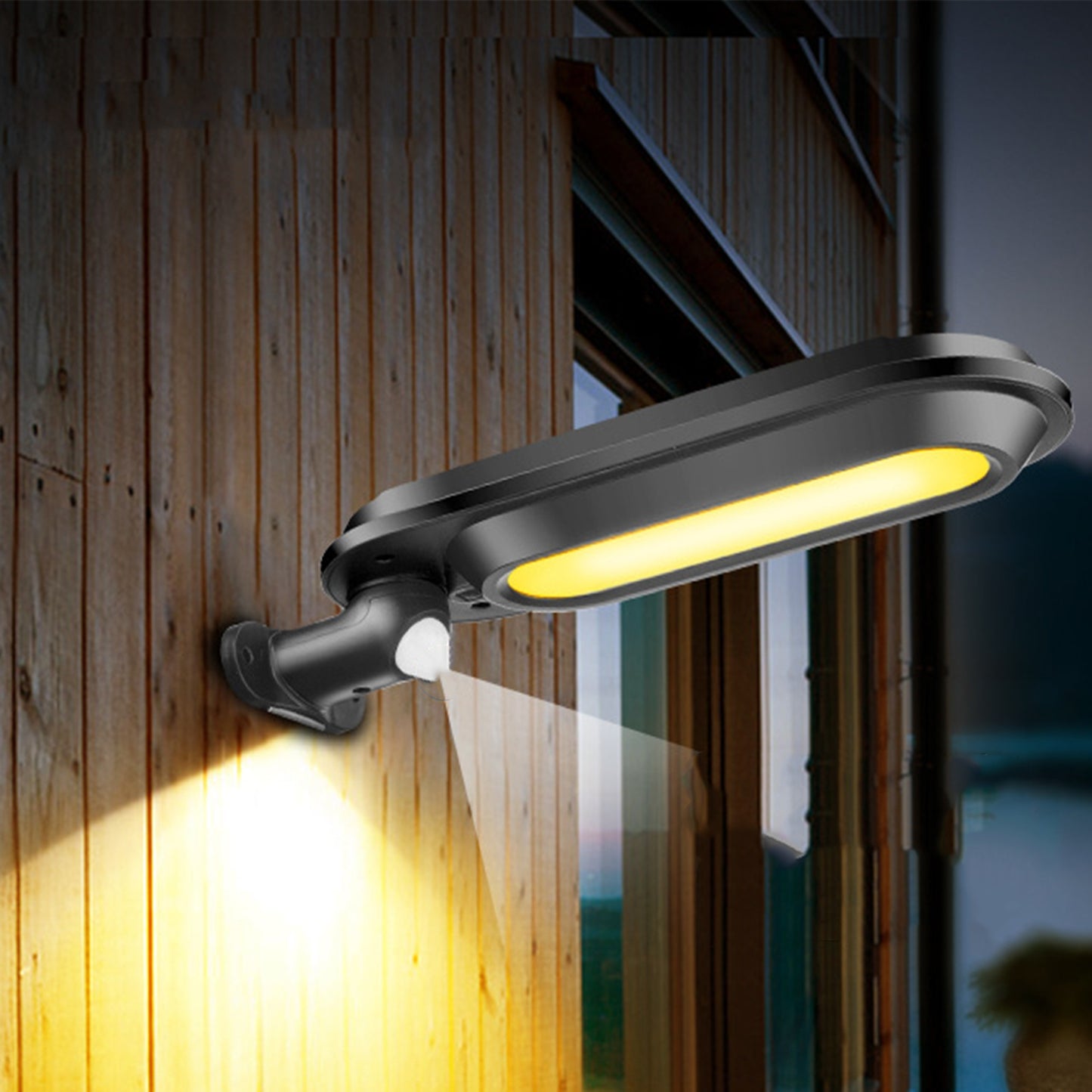 Solar Motion Sensor Light Outdoor Waterproof Wall LED Lamp -Warm White