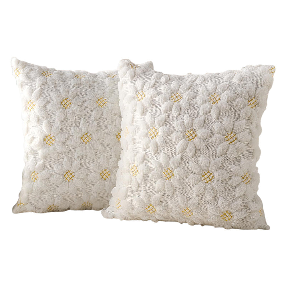 2Pcs Spring Summer Pillow Covers Floral  Farmhouse Home Decor for Sofa Couch Bed -Sunflowers