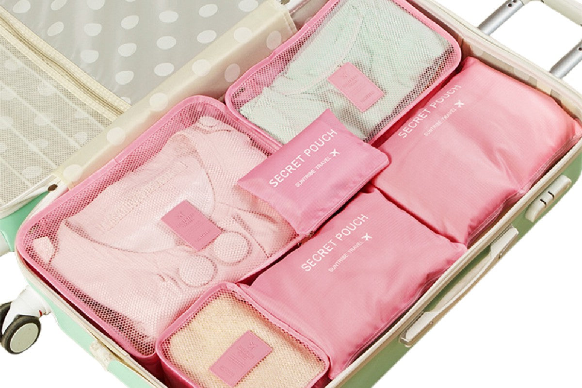Luggage Packing Organizers Packing Cubes Set for Travel-Pink