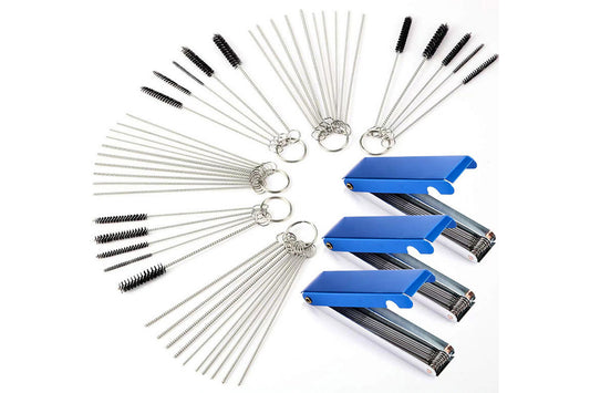 18Pcs Carburetors Carbon Dirt Jet Remove Cleaner Nylon Brushes Tool Kit Cleaning Needles for Car Motorcycle