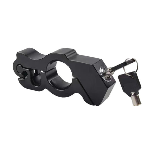 Motorcycle Bicycle Handlebar Anti-Theft Lock Grip Security Accessory Black