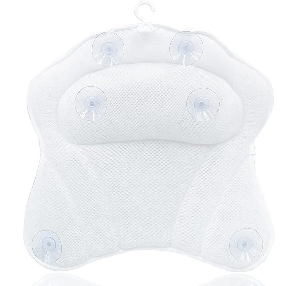 4D Bath Pillows Bathtub Rest Pillow Spa Neck and Back Support Headrest with Suction Cups Style 2