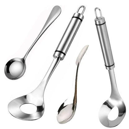 4 Piece Stainless Steel Meatball Maker Spoon and Auxiliary Spoon Set