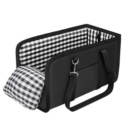 Oxford Fabric Center Console Pet Vehicle Seat Carrier - Black