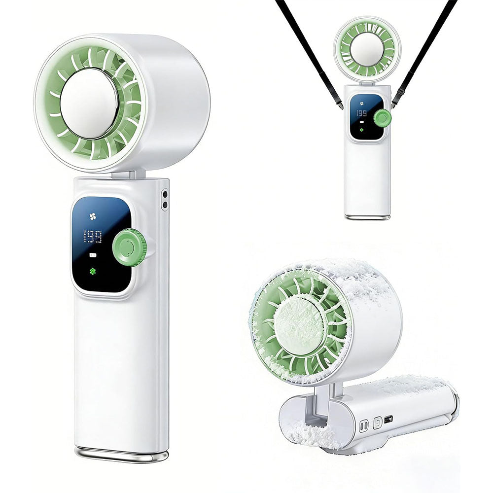 TEC Cooling Handheld Fan with 199 Speed Levels - White