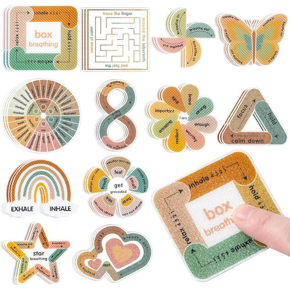 12Pcs Sensory Strips for Anxiety Calming Stickers Fidget Sticker for Mindfulness