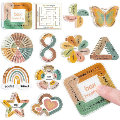 12Pcs Sensory Strips for Anxiety Calming Stickers Fidget Sticker for Mindfulness