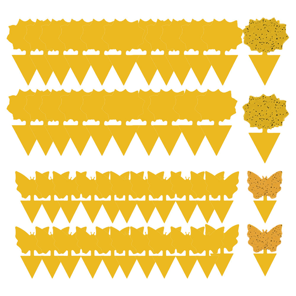 48Pcs Double-sided Fruit Fly Sticky Traps Catchers