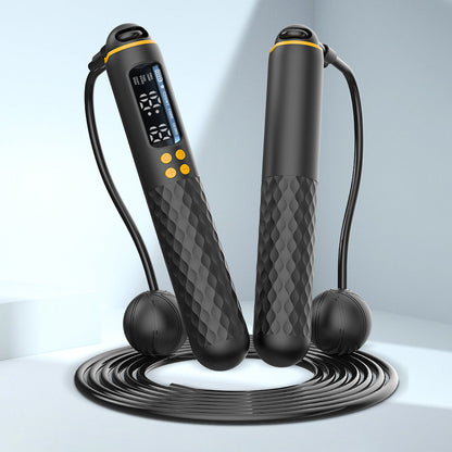 Smart Digital Jump Rope Set Accurately Skipping Rope Weighted Exercise Rope for Fitness Training Black