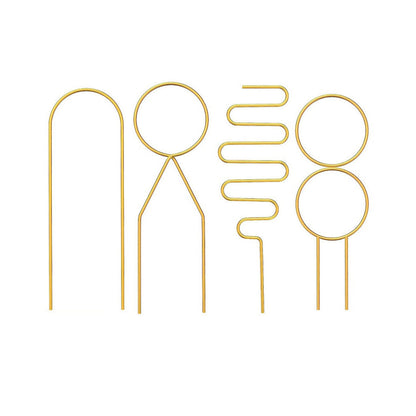 4Pcs Indoor Plant Trellis Metal Potted Houseplant Trellis Climbing Plants Support Stake Gold