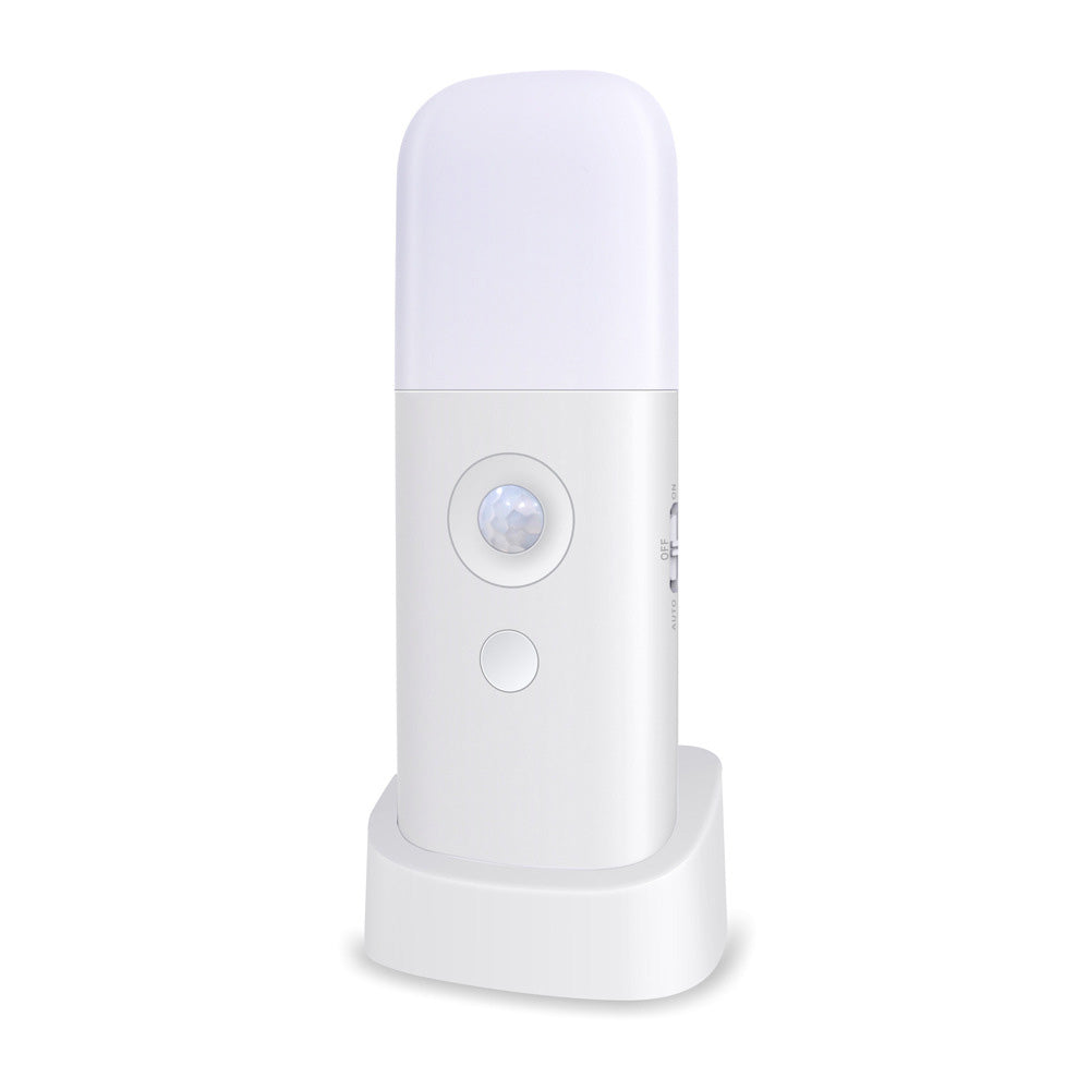 Dimmable Motion Sensor Night Light Rechargeable Nightlight with 5 Brightness Levels White