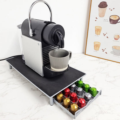 40-Pod Coffee Capsules Holder Rack Drawer Style Storage Organizer Stand for Nespresso Grey