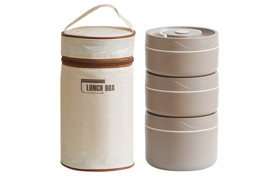 Stackable Bento Box Adult Lunch Box Includes Lunch Bag Leak-Proof Food Storage Containers-3 Lunch Box Set