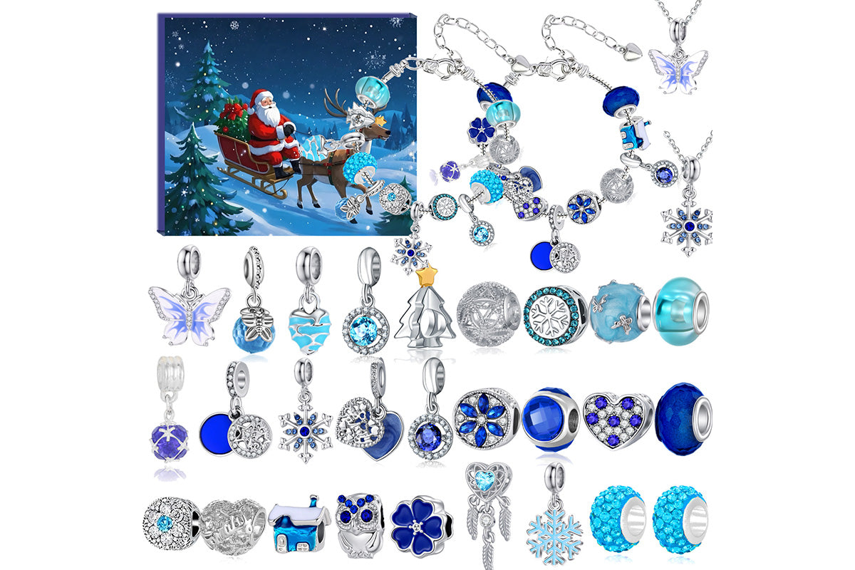 Advent Calendar Charm Bracelets 2025 for Girls DIY Bracelets Jewelry Making Kit