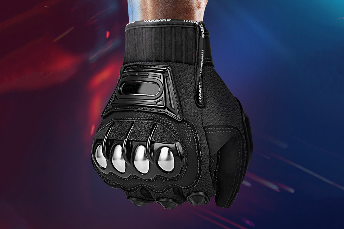 Stainless Steel Armour Motorcycle Gloves Sport Motorbike Racing Street Gloves